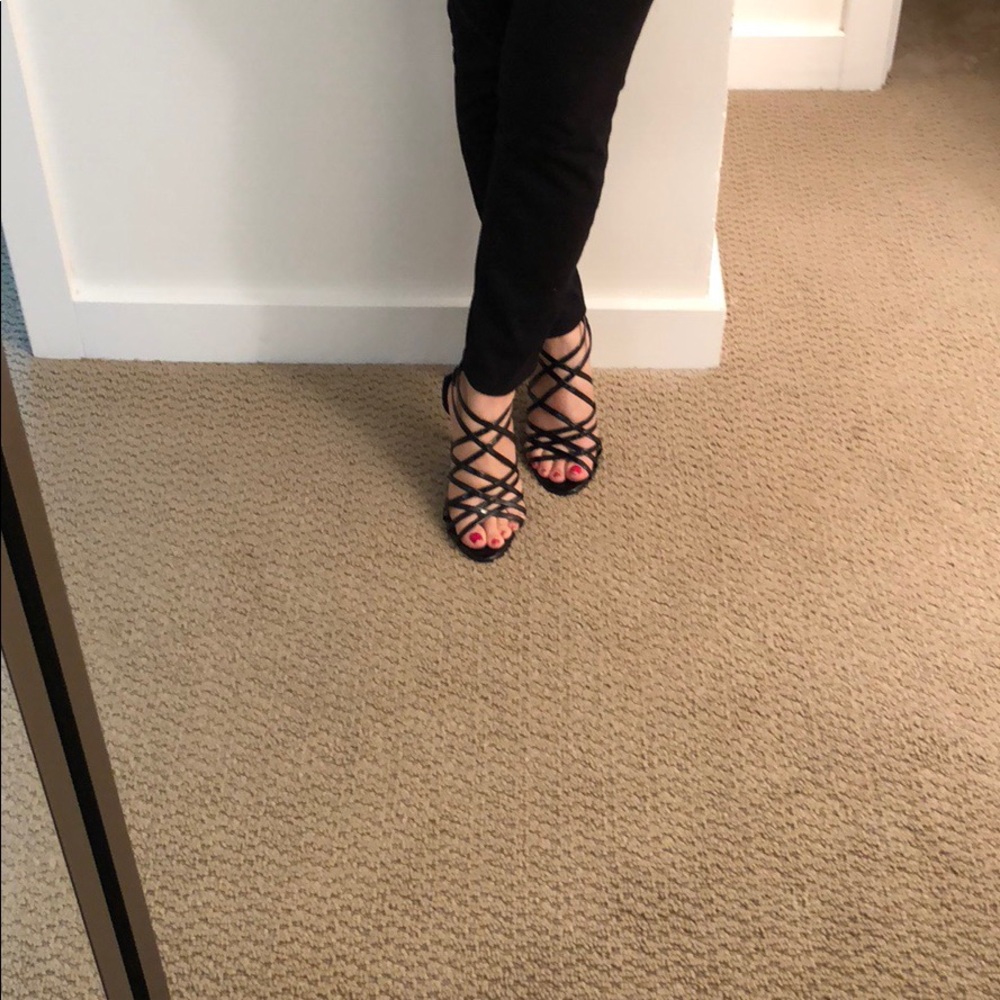 Steve Madden black strappy heels